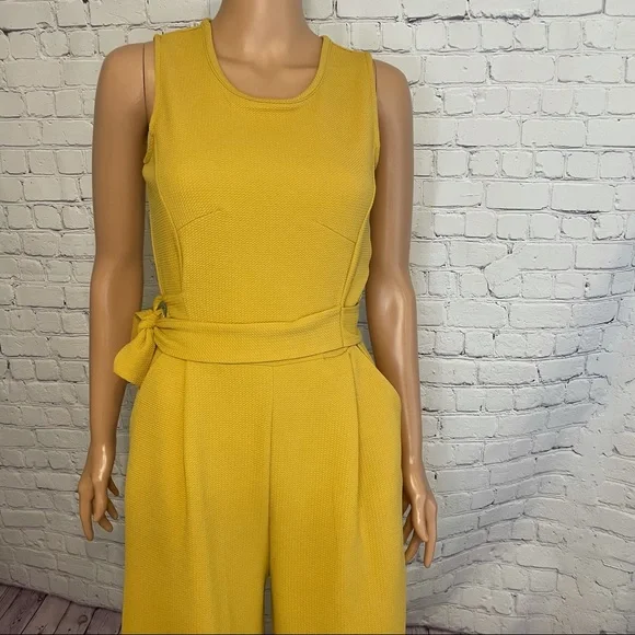 Romeo & Juliet Couture Yellow Jumpsuit - Picture 4 of 13
